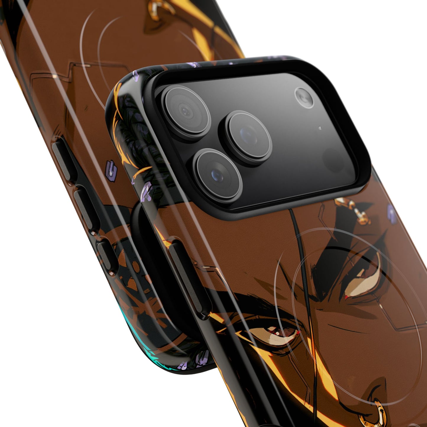 Magnetic Tough Phone Case — Bold Anime Warrior Design