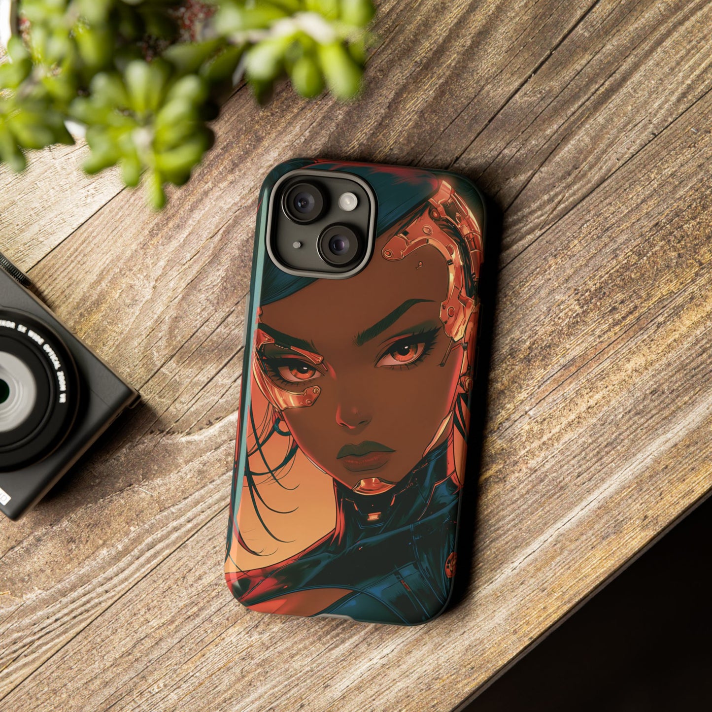 Afrofuturist Phone Case Cyberpunk Woman Art Phone Case Sci Fi