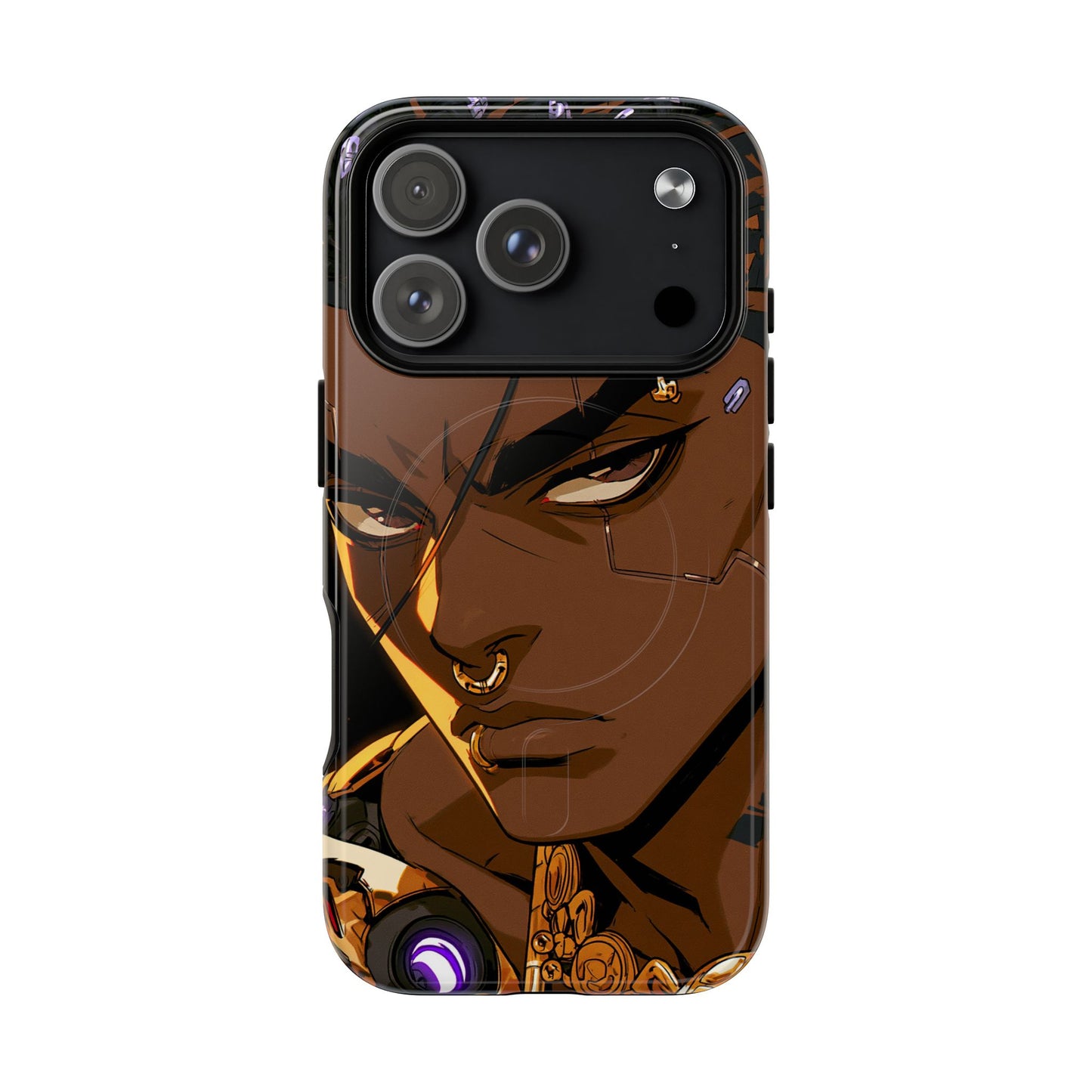 Magnetic Tough Phone Case — Bold Anime Warrior Design