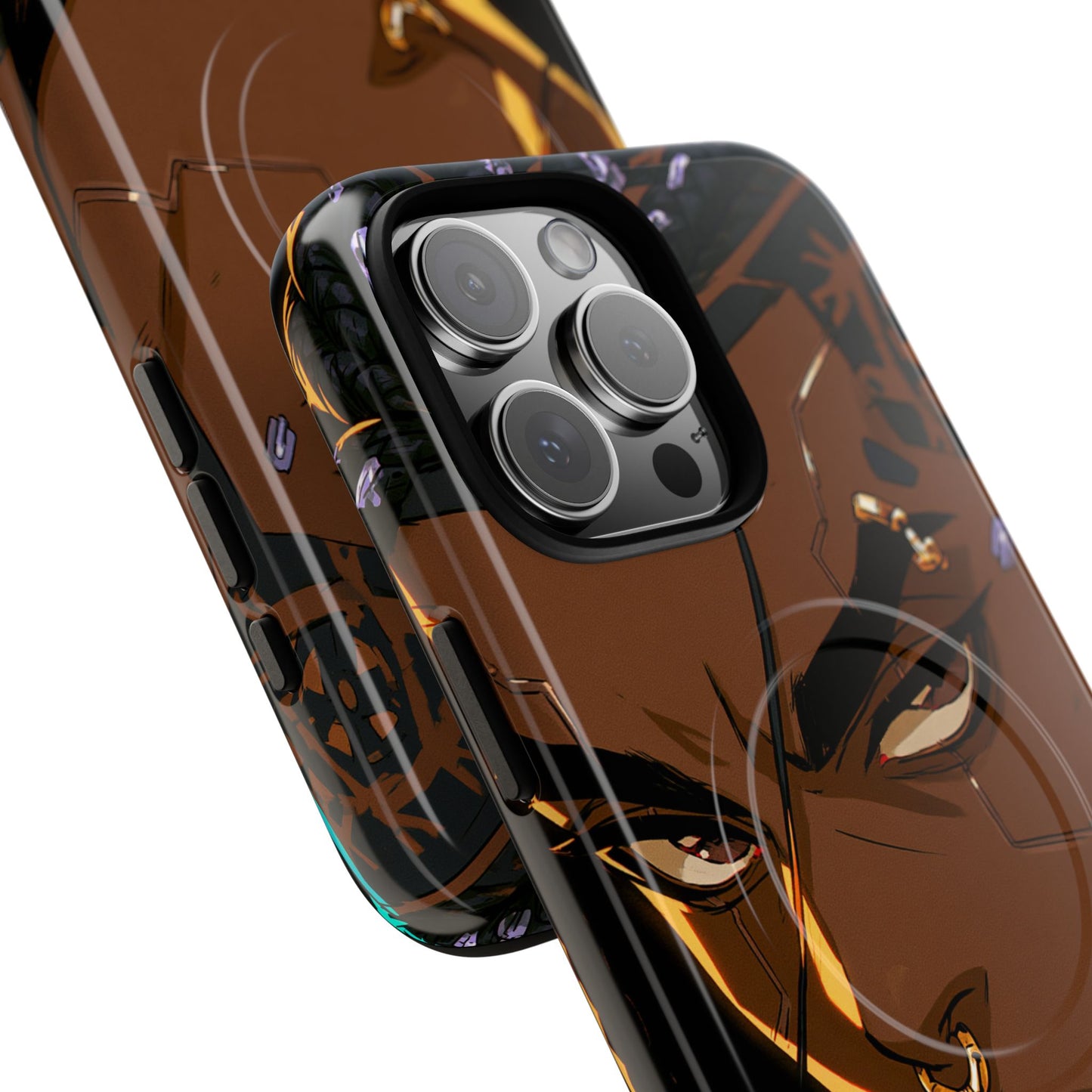 Magnetic Tough Phone Case — Bold Anime Warrior Design