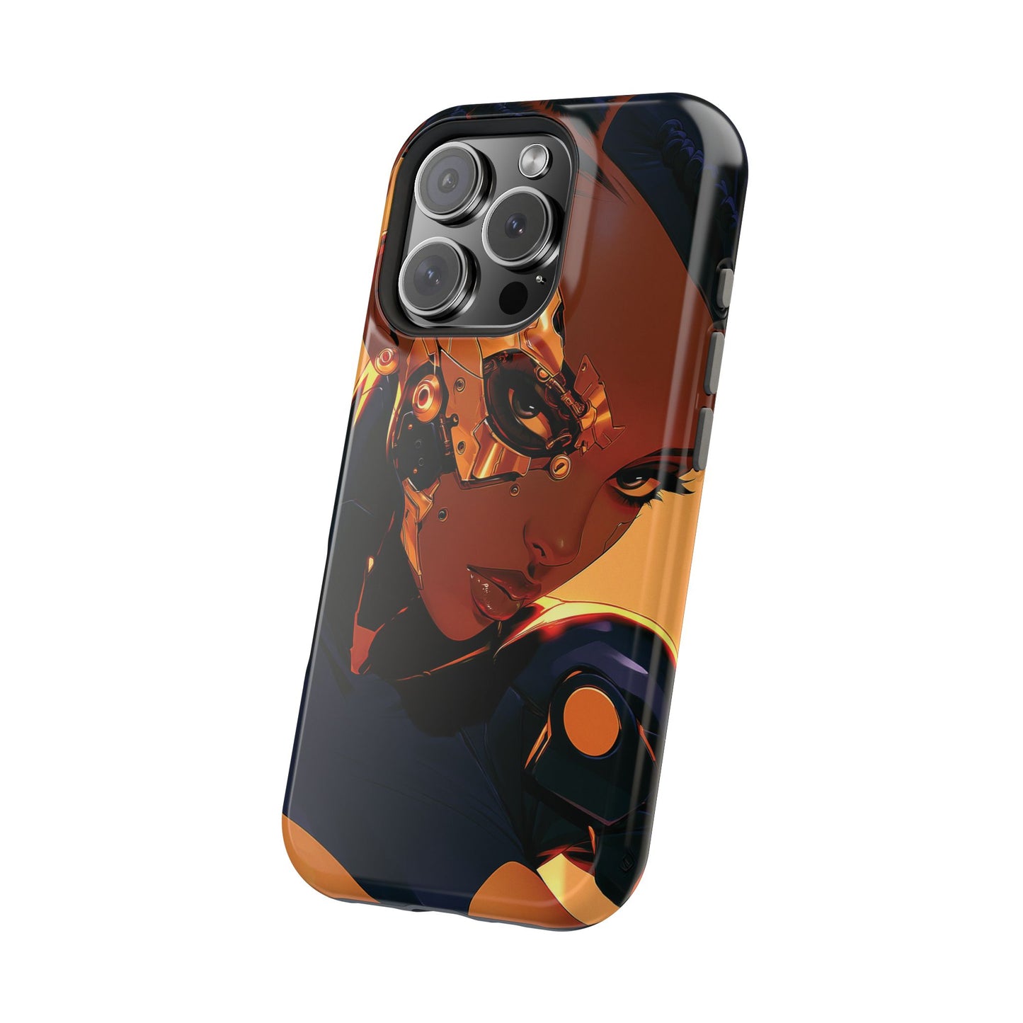 Afrofuturist Phone Case Cyberpunk Woman Art Black Owned Phone Case Sci Fi Melanin Gold Tech Gift