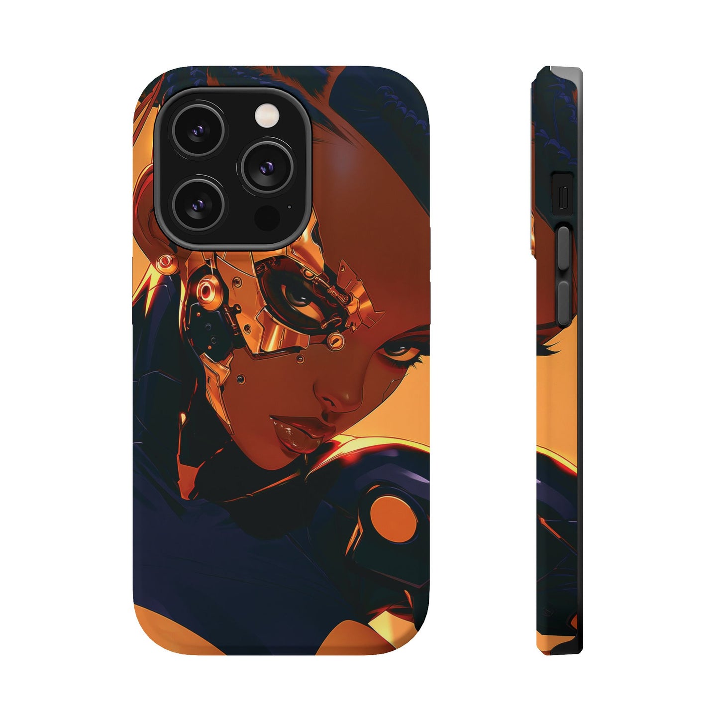 Afrofuturist Phone Case Cyberpunk Woman Art Black Owned Phone Case Sci Fi Melanin Gold Tech Gift