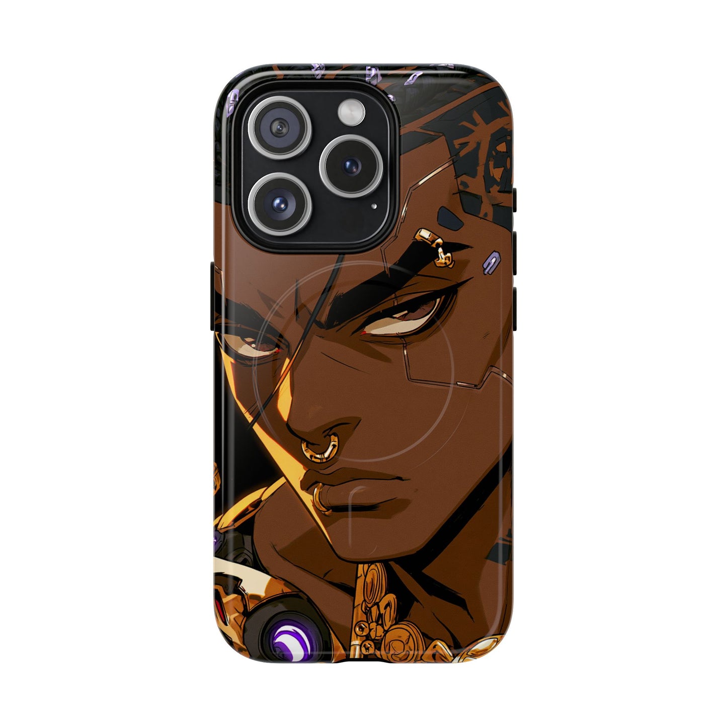 Magnetic Tough Phone Case — Bold Anime Warrior Design