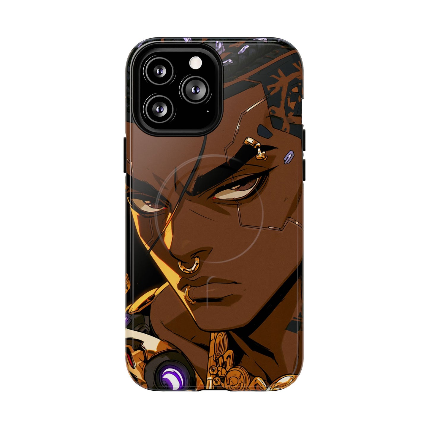 Magnetic Tough Phone Case — Bold Anime Warrior Design