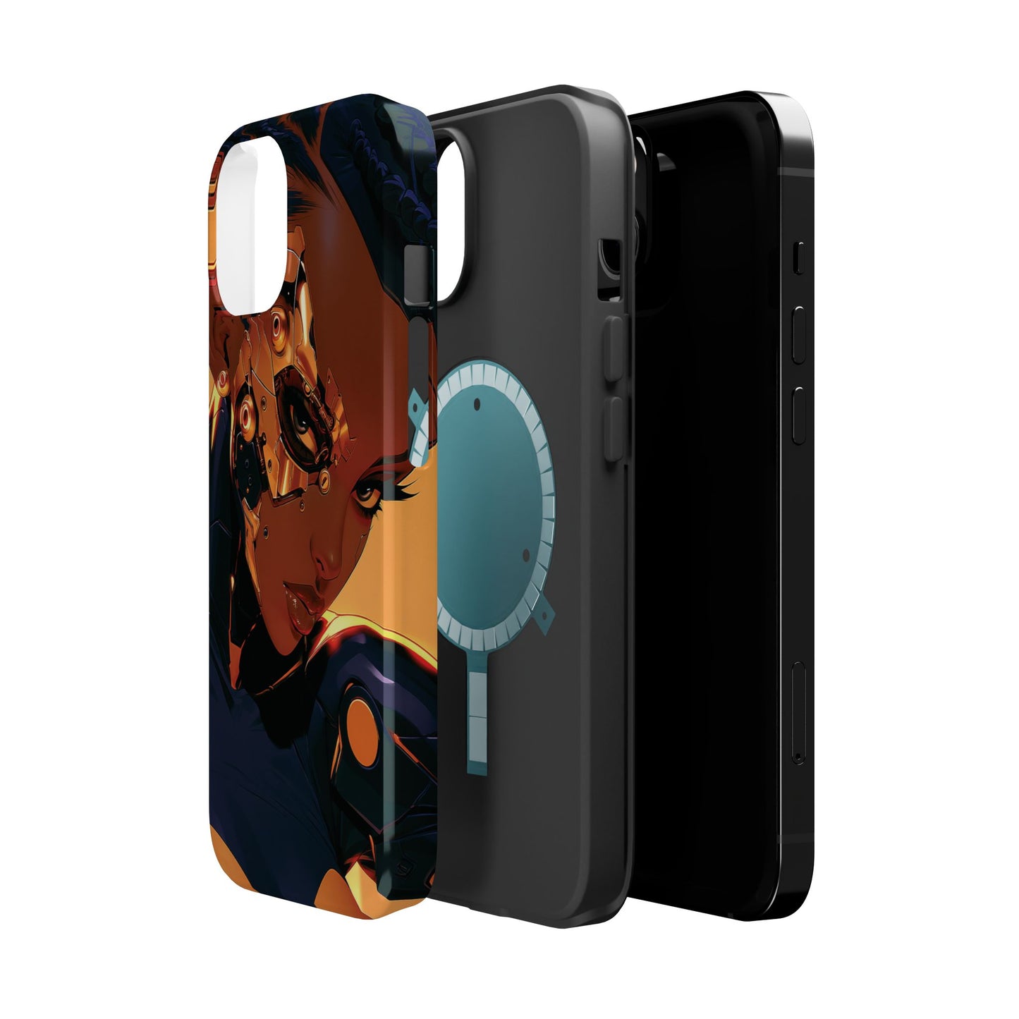 Afrofuturist Phone Case Cyberpunk Woman Art Black Owned Phone Case Sci Fi Melanin Gold Tech Gift