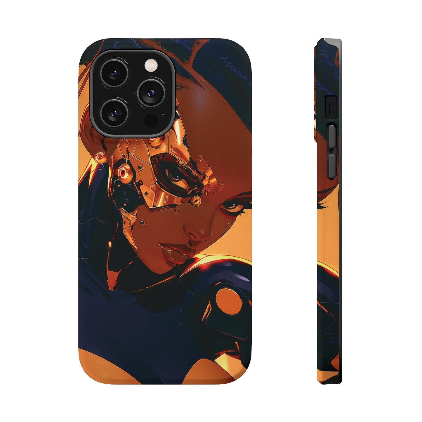 Afrofuturist Phone Case Cyberpunk Woman Art Black Owned Phone Case Sci Fi Melanin Gold Tech Gift