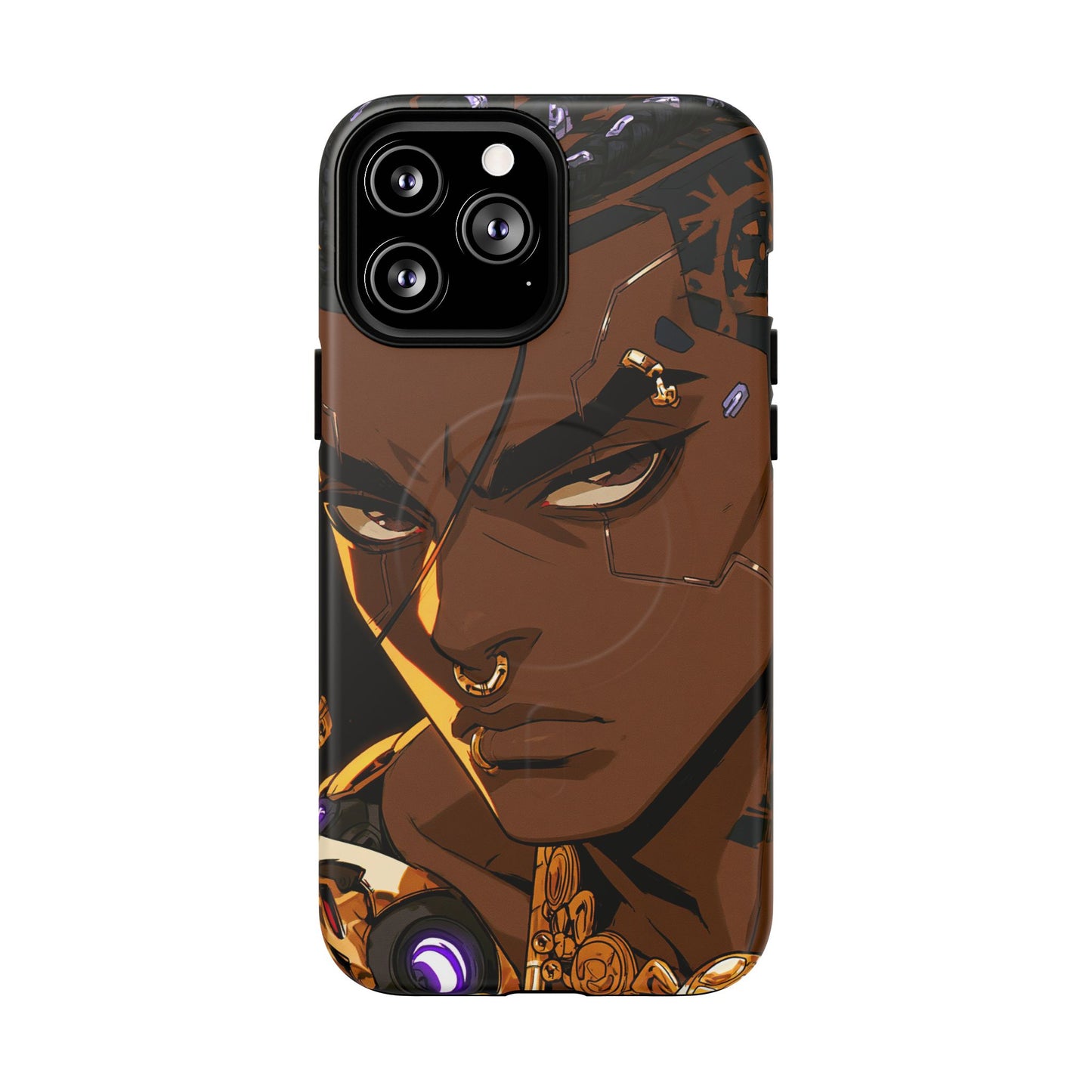 Magnetic Tough Phone Case — Bold Anime Warrior Design