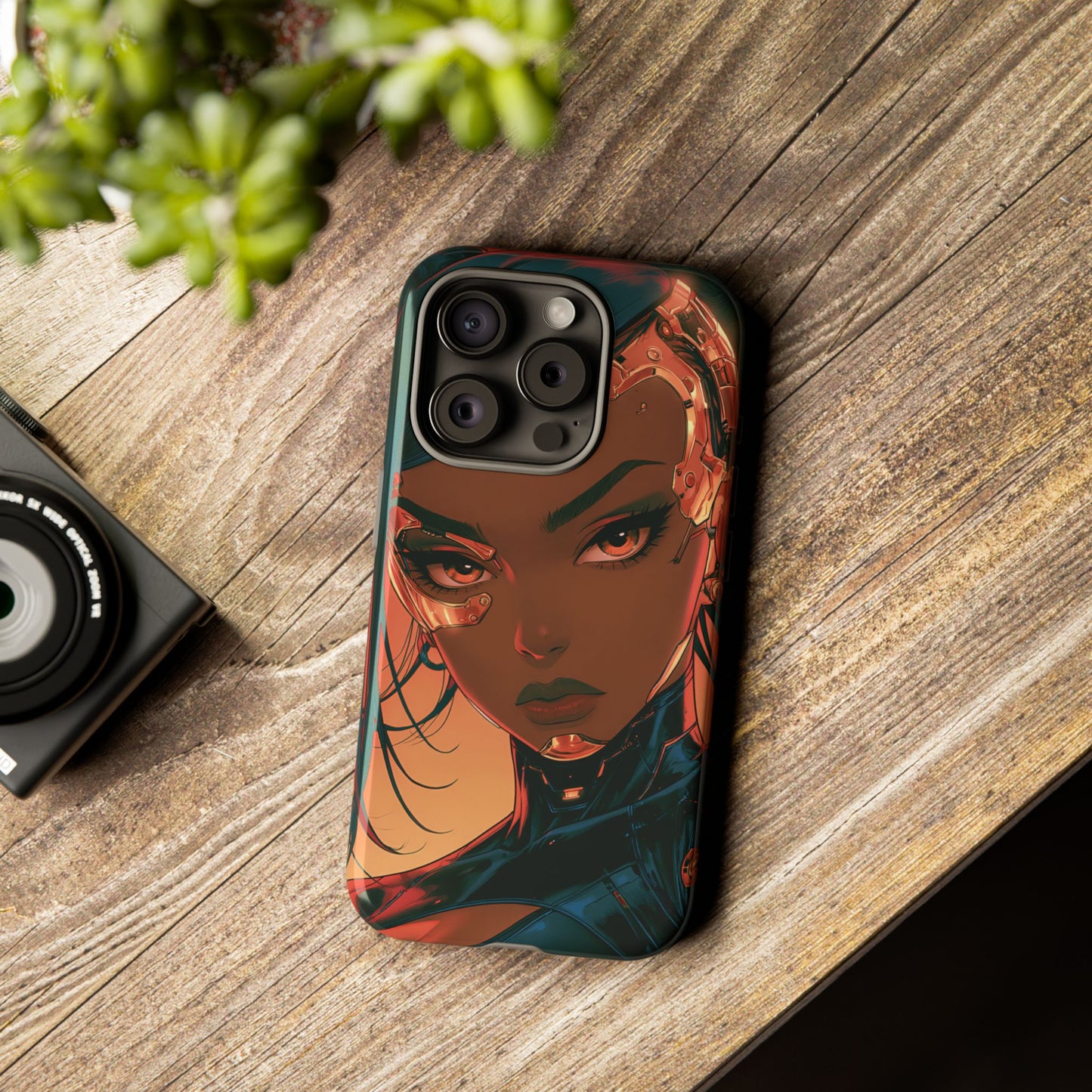 Afrofuturist Phone Case Cyberpunk Woman Art Phone Case Sci Fi