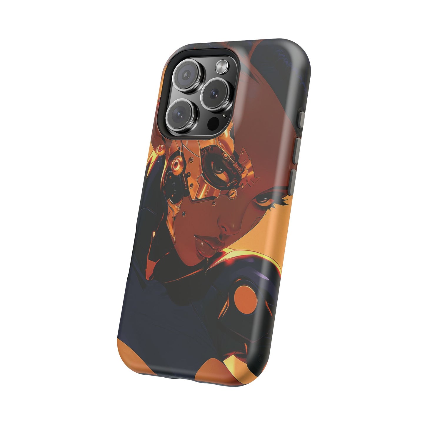 Afrofuturist Phone Case Cyberpunk Woman Art Black Owned Phone Case Sci Fi Melanin Gold Tech Gift