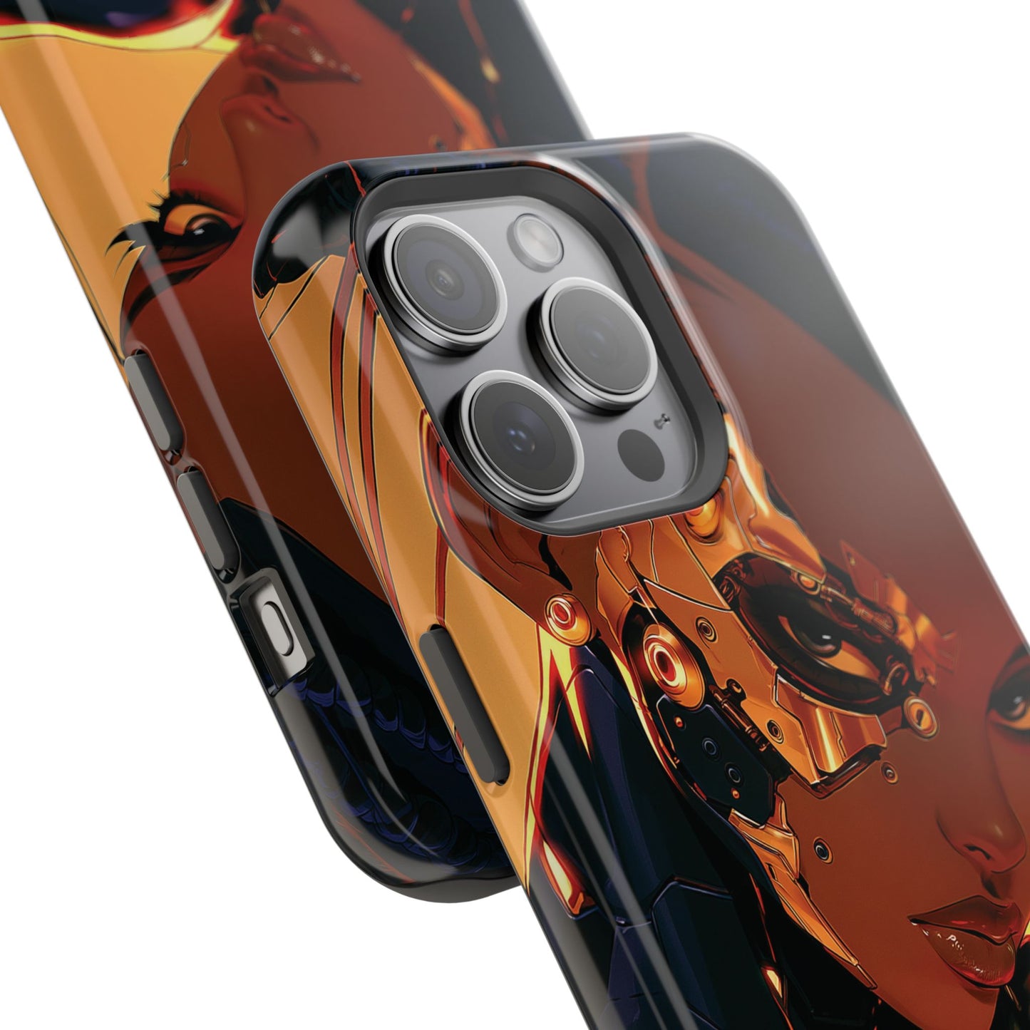 Afrofuturist Phone Case Cyberpunk Woman Art Black Owned Phone Case Sci Fi Melanin Gold Tech Gift