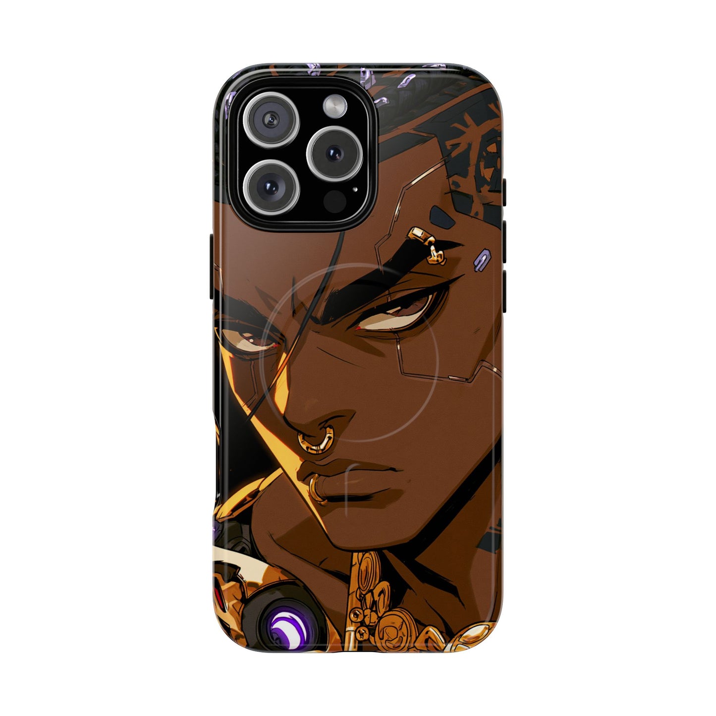 Magnetic Tough Phone Case — Bold Anime Warrior Design