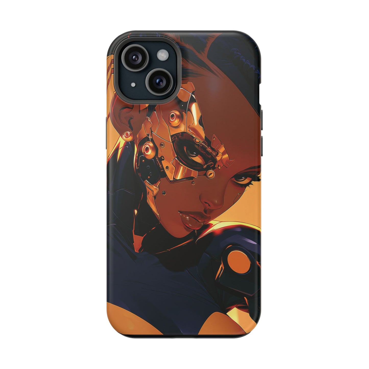 Afrofuturist Phone Case Cyberpunk Woman Art Black Owned Phone Case Sci Fi Melanin Gold Tech Gift
