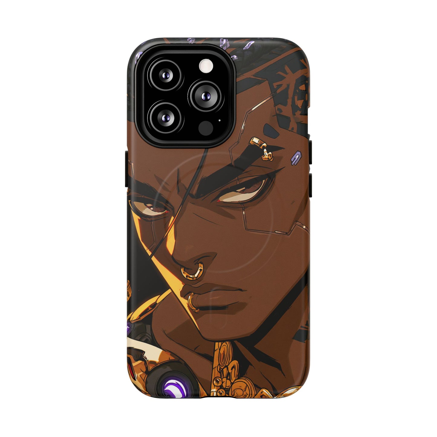 Magnetic Tough Phone Case — Bold Anime Warrior Design