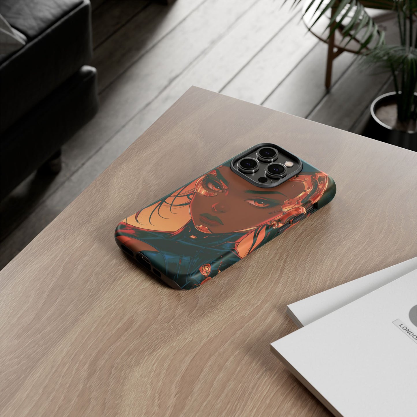 Afrofuturist Phone Case Cyberpunk Woman Art Phone Case Sci Fi
