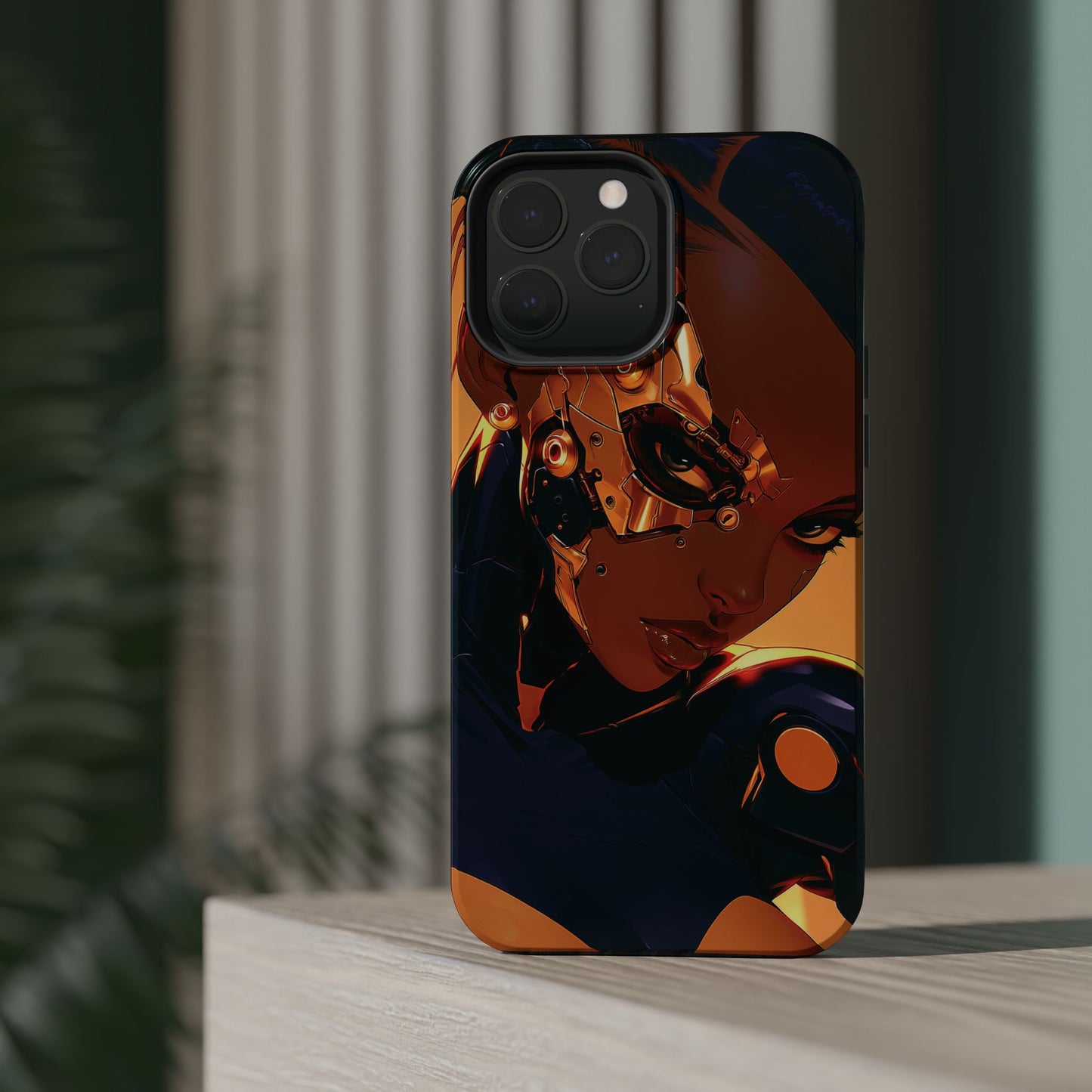 Afrofuturist Phone Case Cyberpunk Woman Art Black Owned Phone Case Sci Fi Melanin Gold Tech Gift