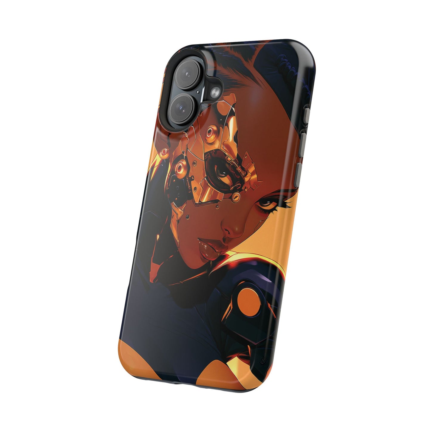 Afrofuturist Phone Case Cyberpunk Woman Art Black Owned Phone Case Sci Fi Melanin Gold Tech Gift
