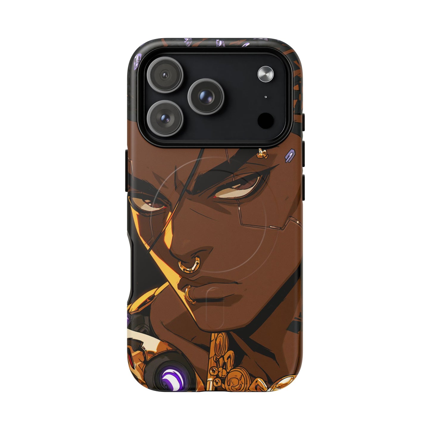 Magnetic Tough Phone Case — Bold Anime Warrior Design