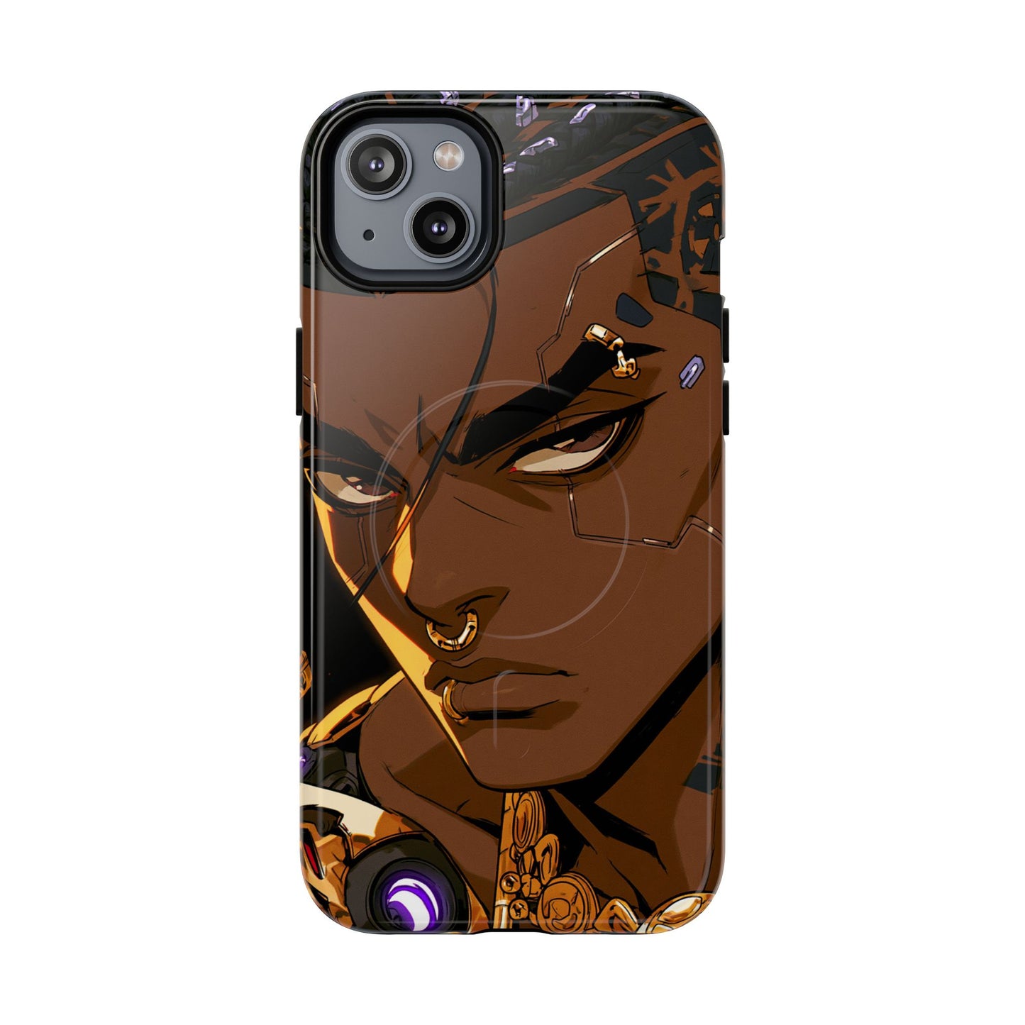 Magnetic Tough Phone Case — Bold Anime Warrior Design