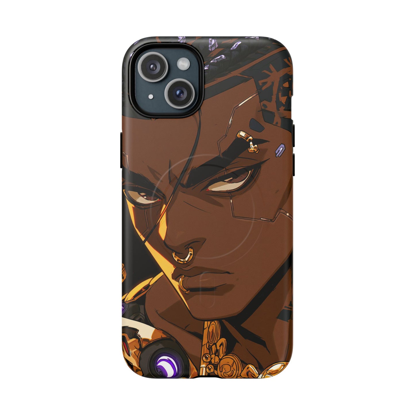 Magnetic Tough Phone Case — Bold Anime Warrior Design
