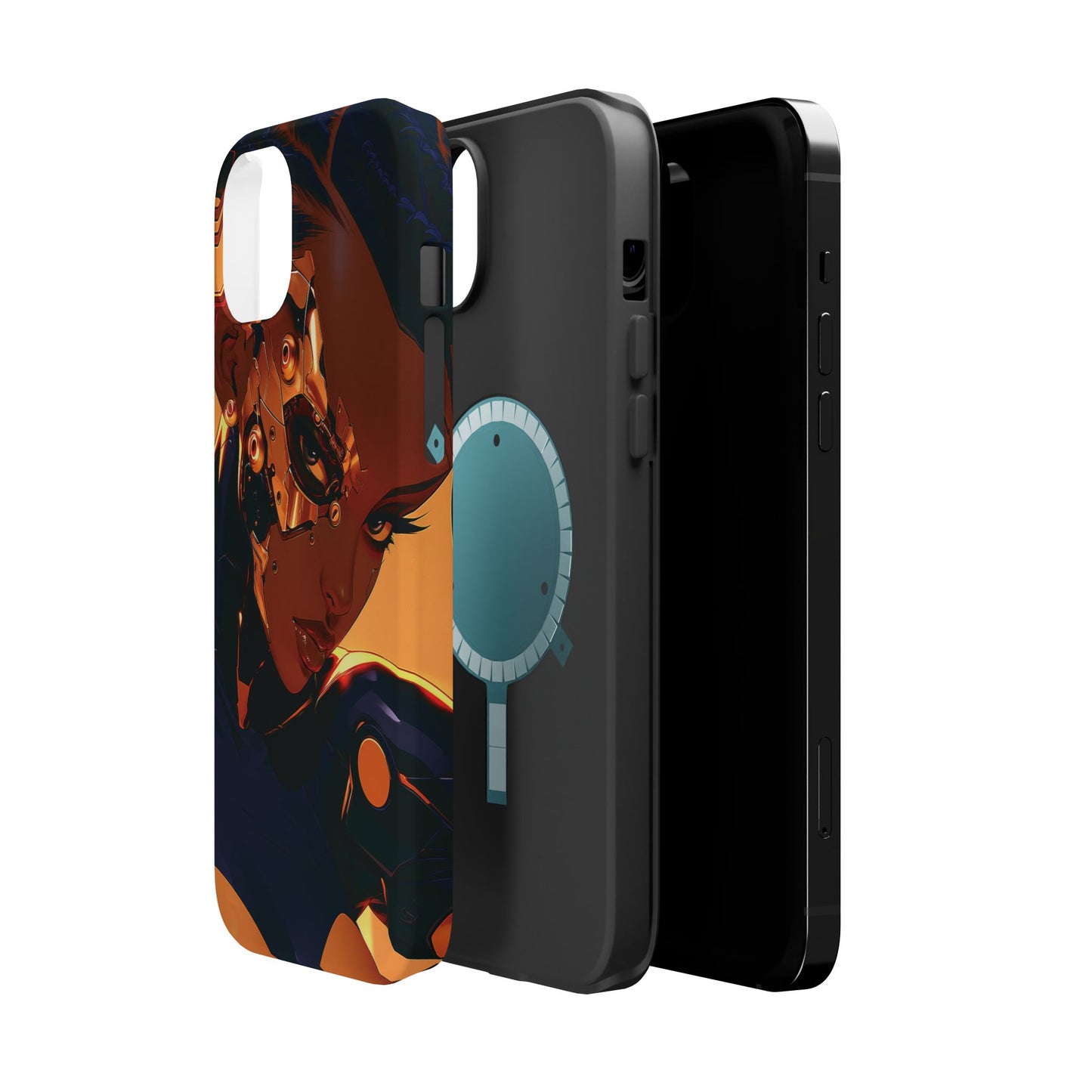 Afrofuturist Phone Case Cyberpunk Woman Art Black Owned Phone Case Sci Fi Melanin Gold Tech Gift