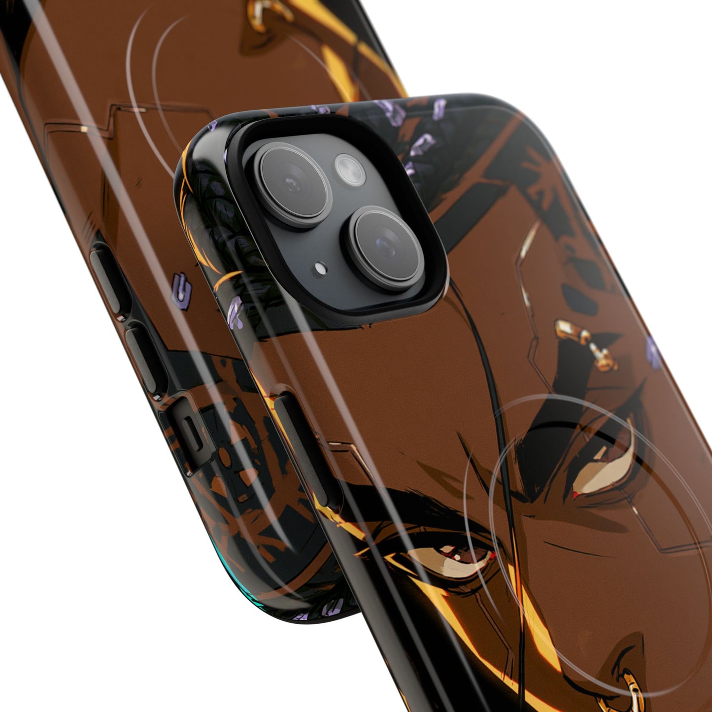 Magnetic Tough Phone Case — Bold Anime Warrior Design