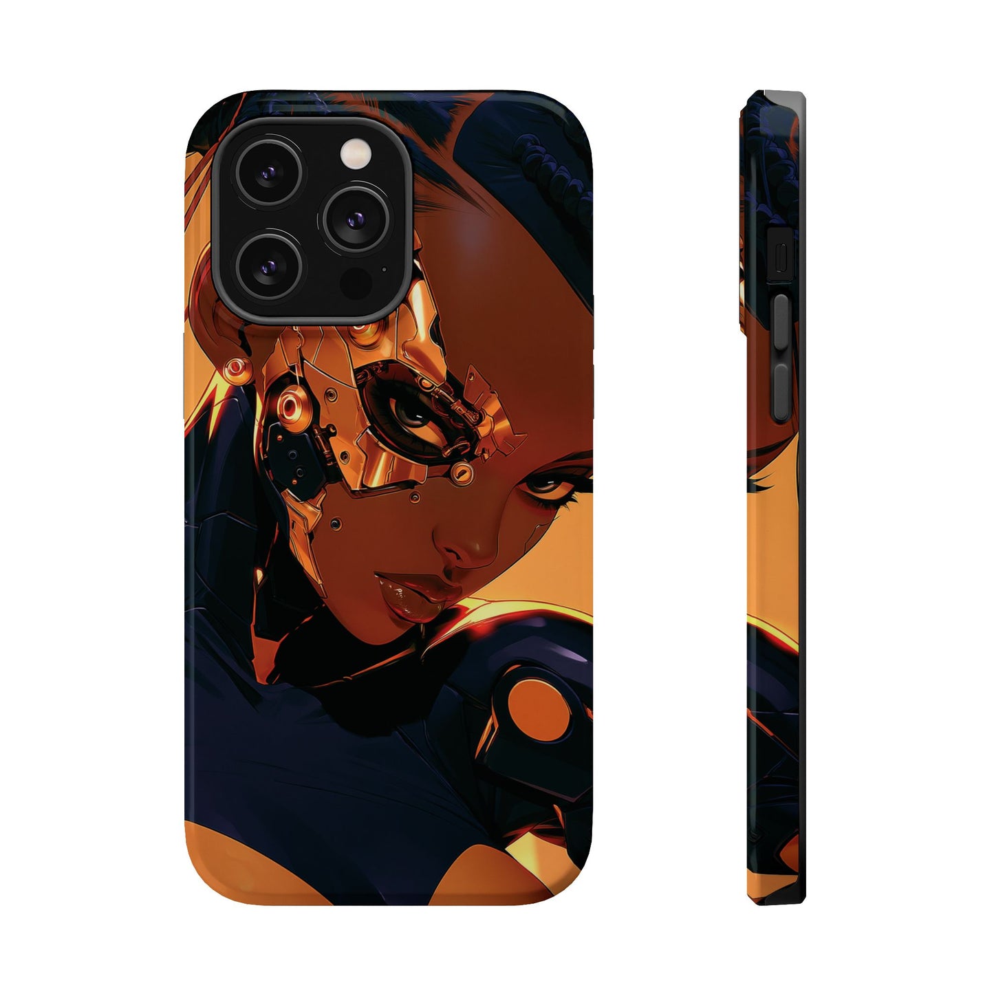 Afrofuturist Phone Case Cyberpunk Woman Art Black Owned Phone Case Sci Fi Melanin Gold Tech Gift