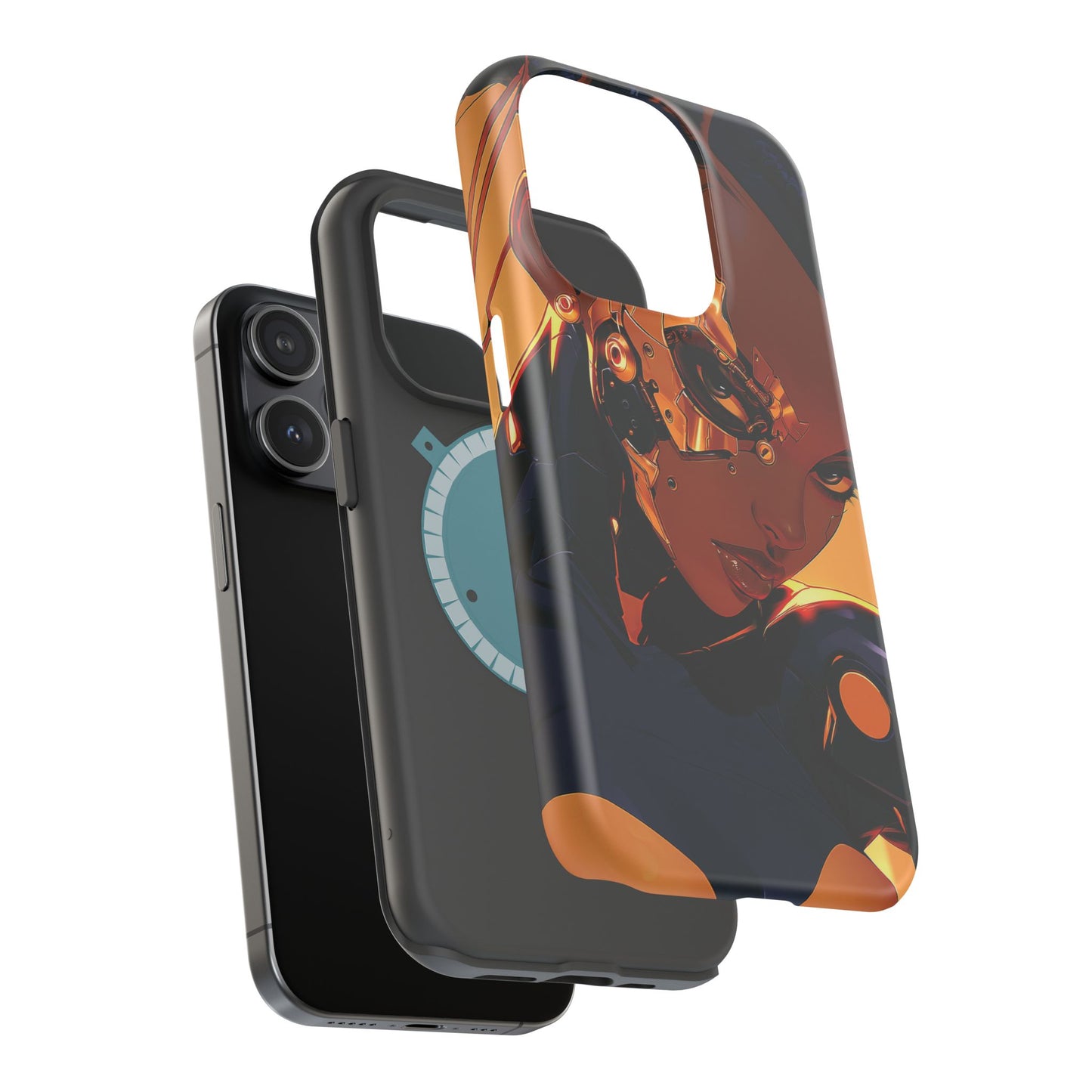 Afrofuturist Phone Case Cyberpunk Woman Art Black Owned Phone Case Sci Fi Melanin Gold Tech Gift