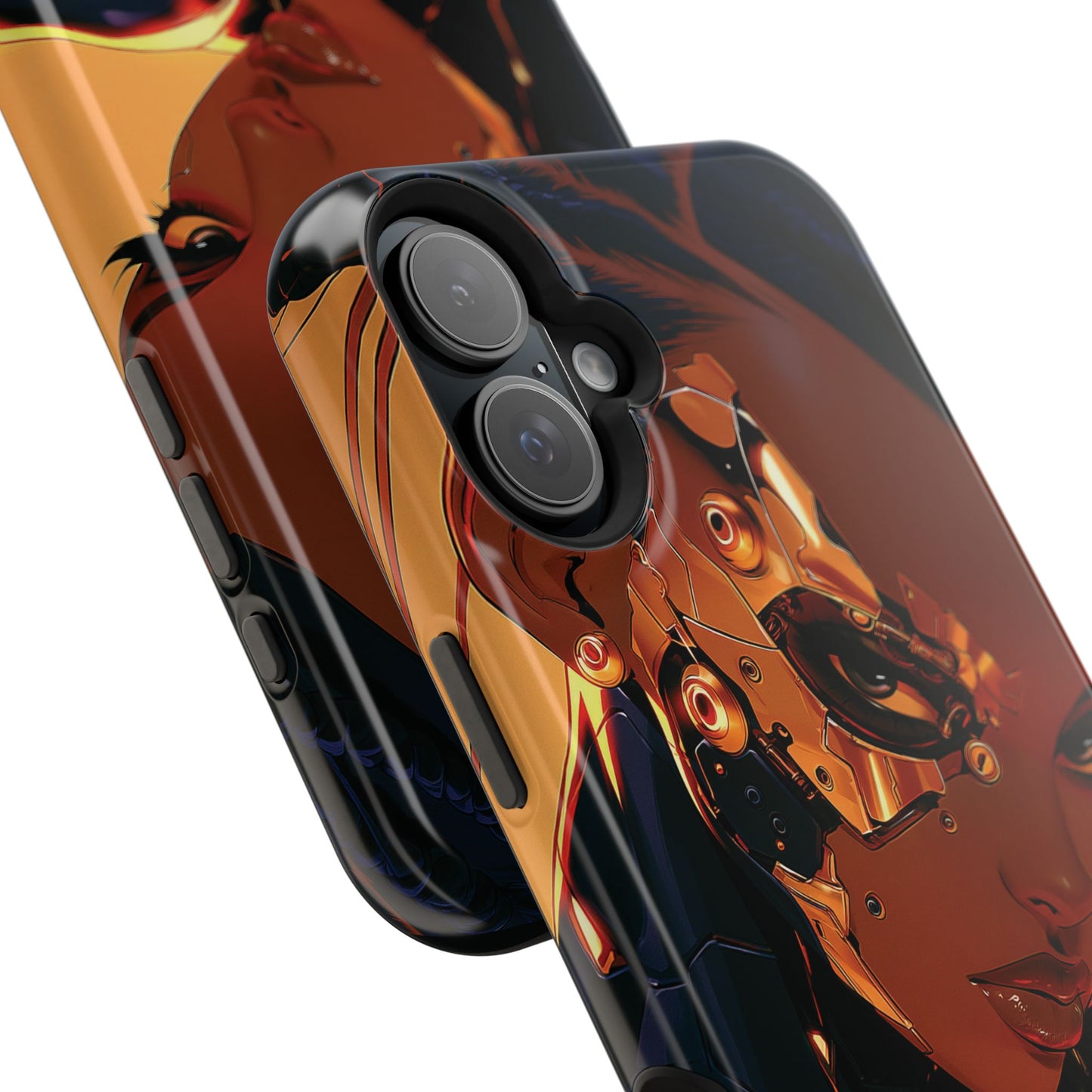 Afrofuturist Phone Case Cyberpunk Woman Art Black Owned Phone Case Sci Fi Melanin Gold Tech Gift
