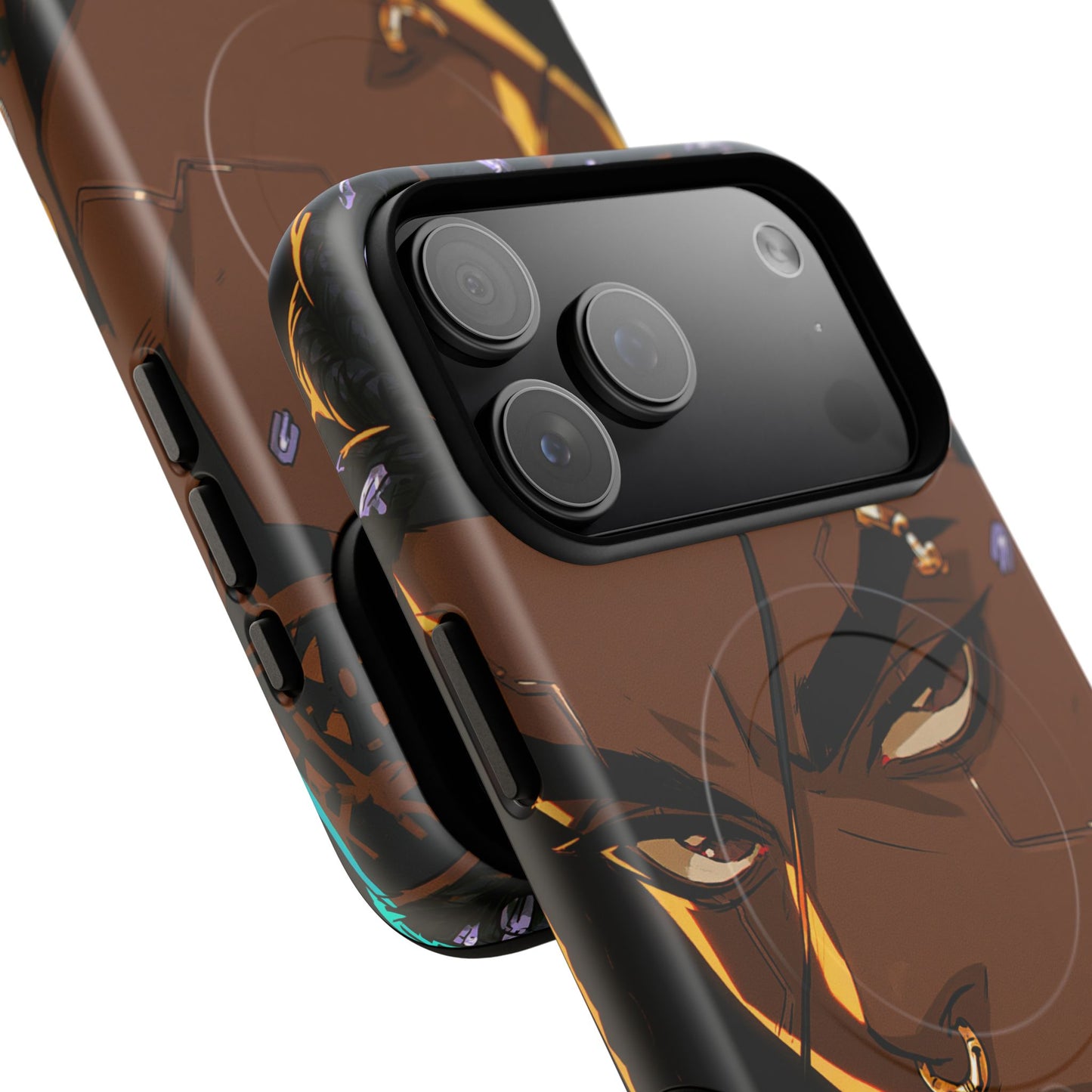 Magnetic Tough Phone Case — Bold Anime Warrior Design