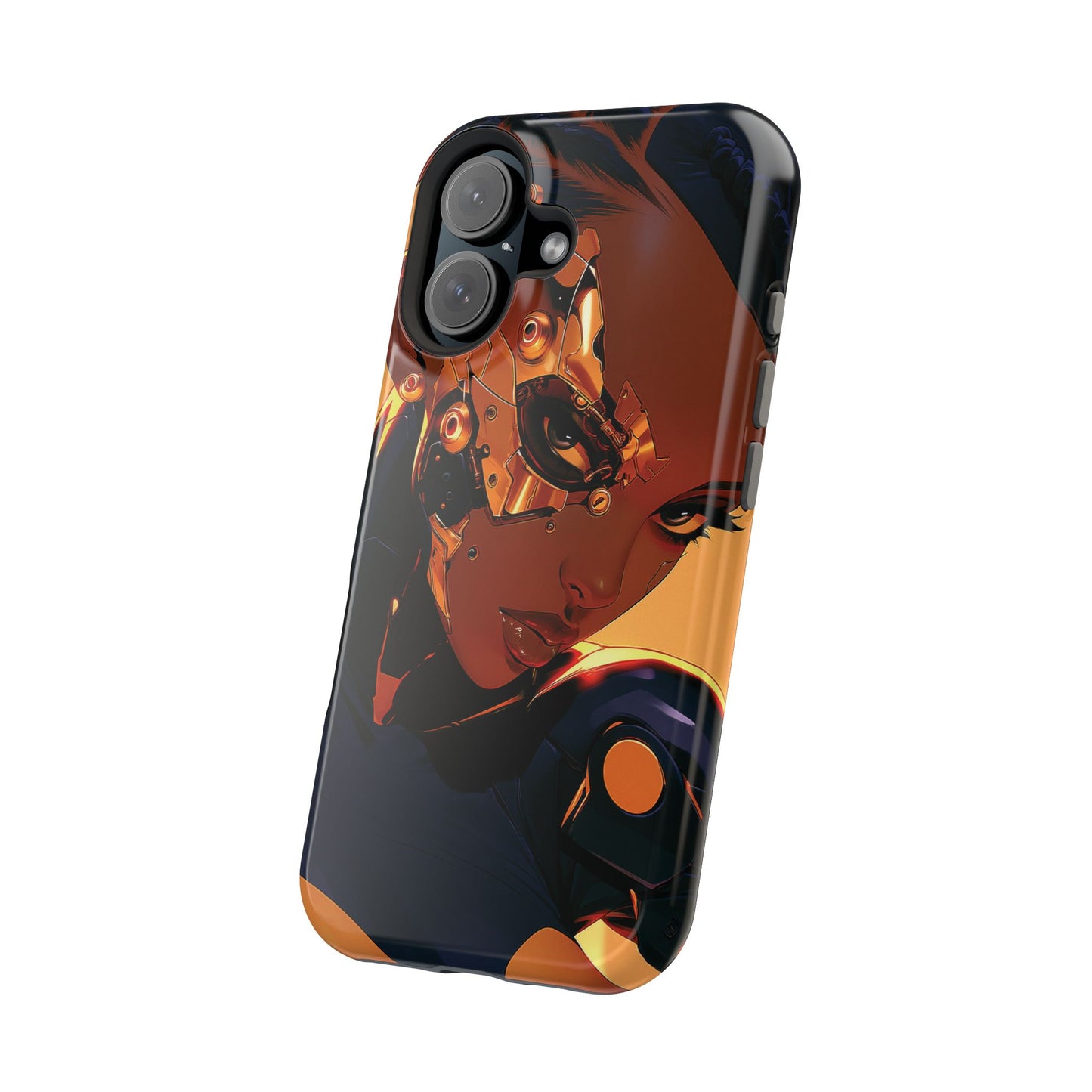 Afrofuturist Phone Case Cyberpunk Woman Art Black Owned Phone Case Sci Fi Melanin Gold Tech Gift