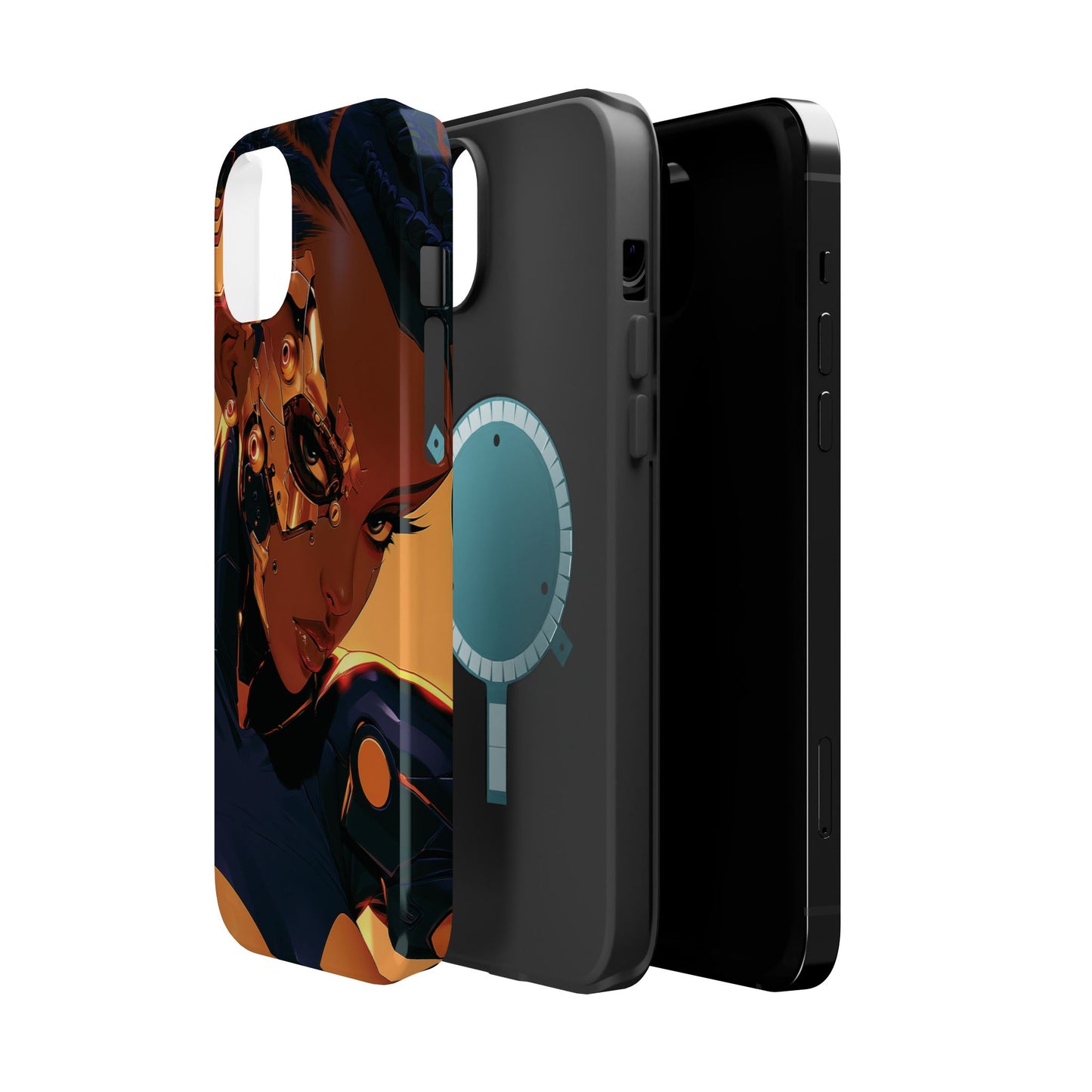 Afrofuturist Phone Case Cyberpunk Woman Art Black Owned Phone Case Sci Fi Melanin Gold Tech Gift
