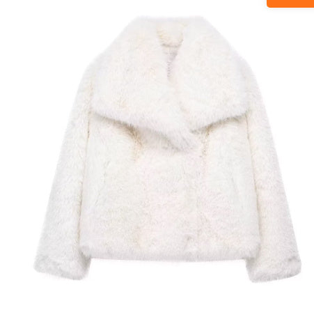 Cozy Chic: Winter Plush Fluffy Lapel Coat