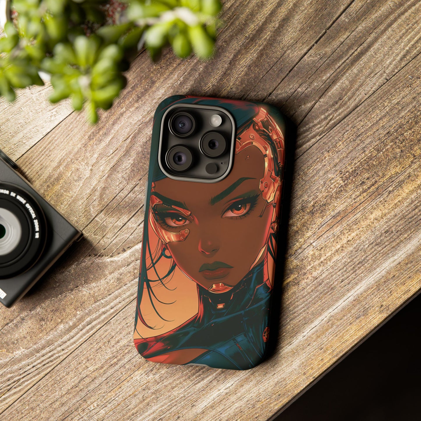 Afrofuturist Phone Case Cyberpunk Woman Art Phone Case Sci Fi
