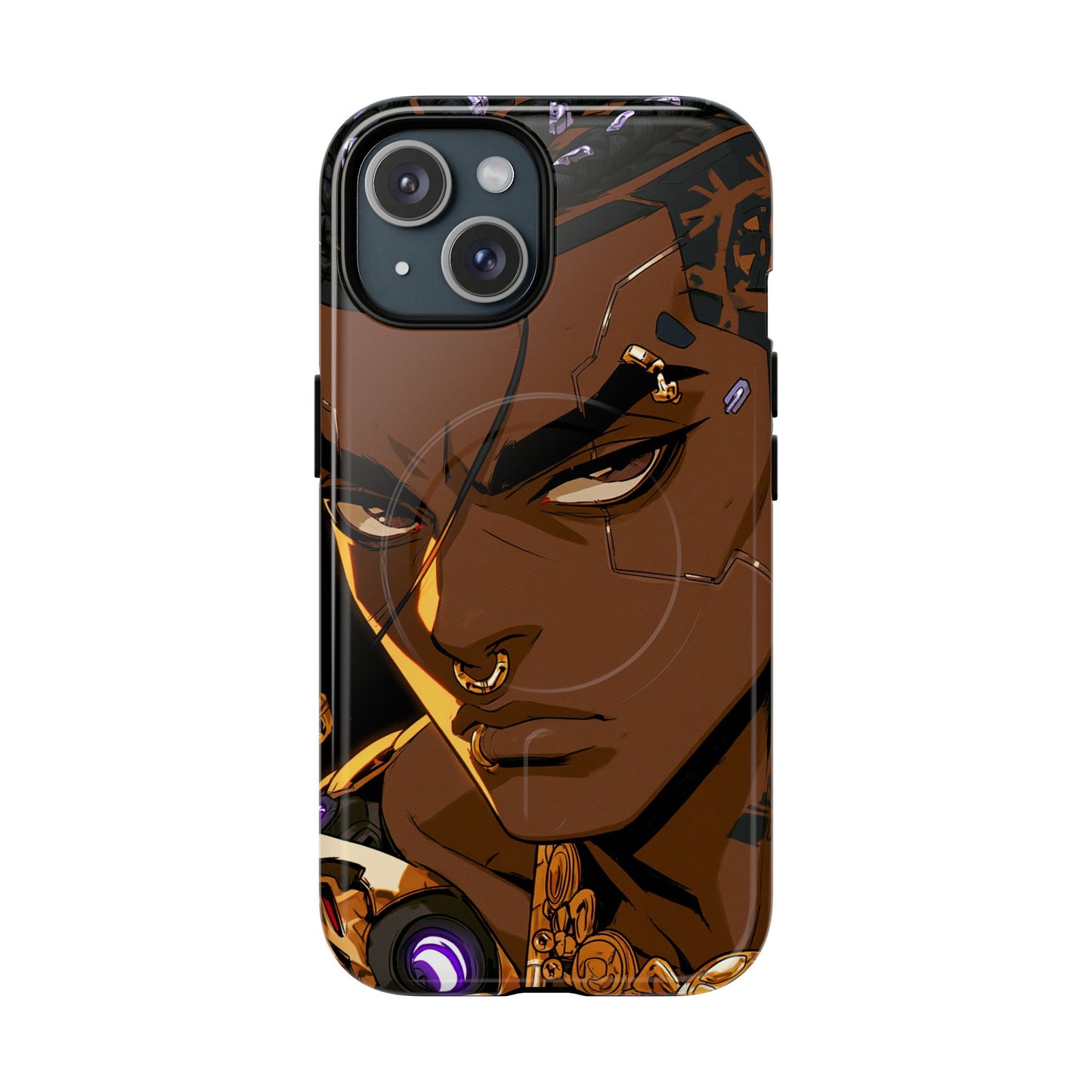 Magnetic Tough Phone Case — Bold Anime Warrior Design