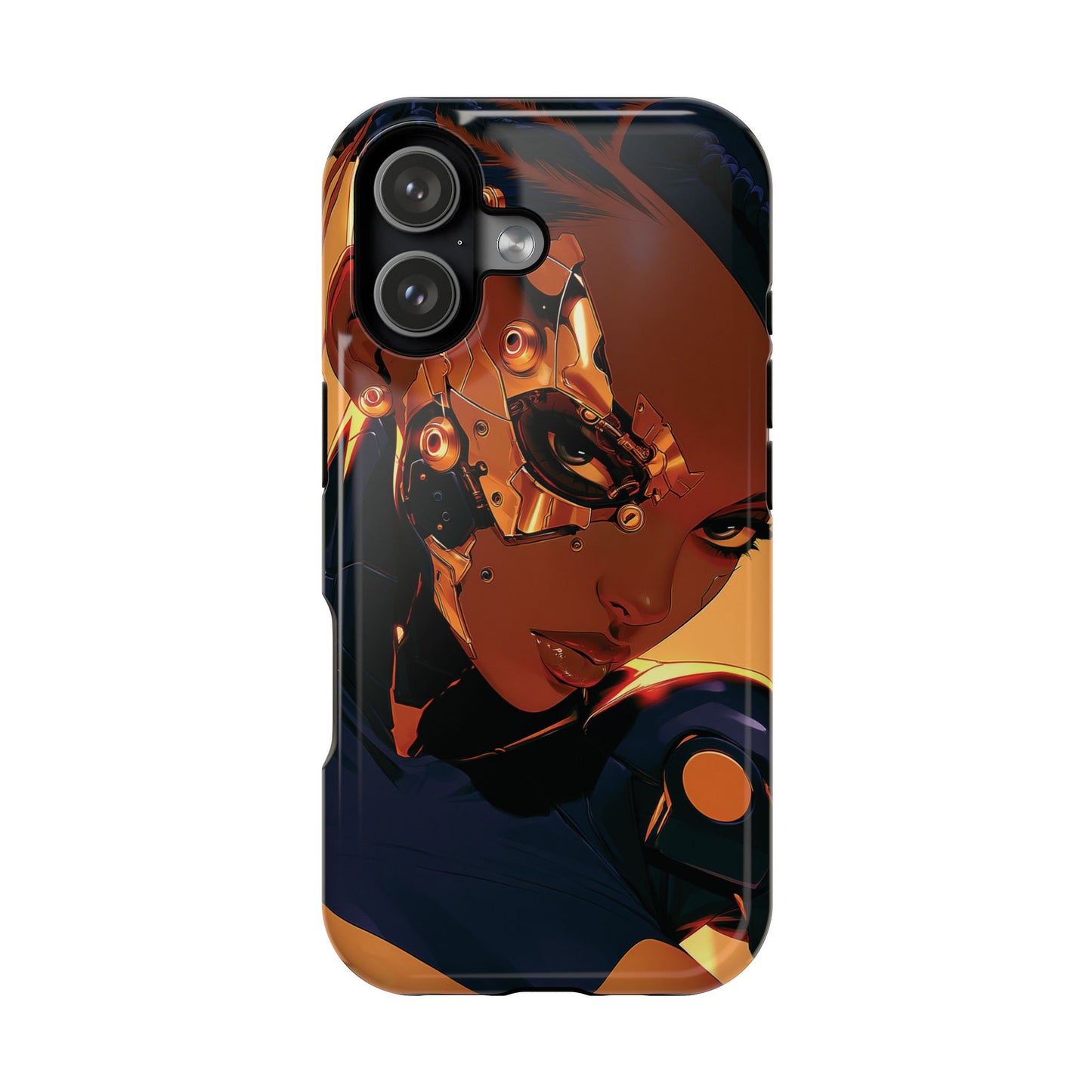 Afrofuturist Phone Case Cyberpunk Woman Art Black Owned Phone Case Sci Fi Melanin Gold Tech Gift