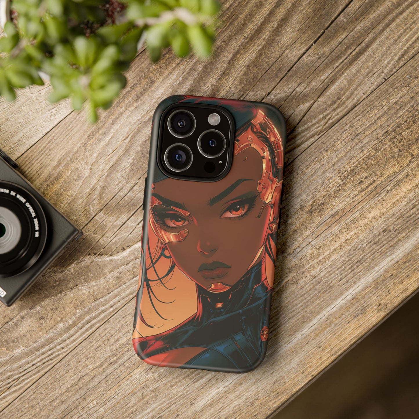 Afrofuturist Phone Case Cyberpunk Woman Art Phone Case Sci Fi