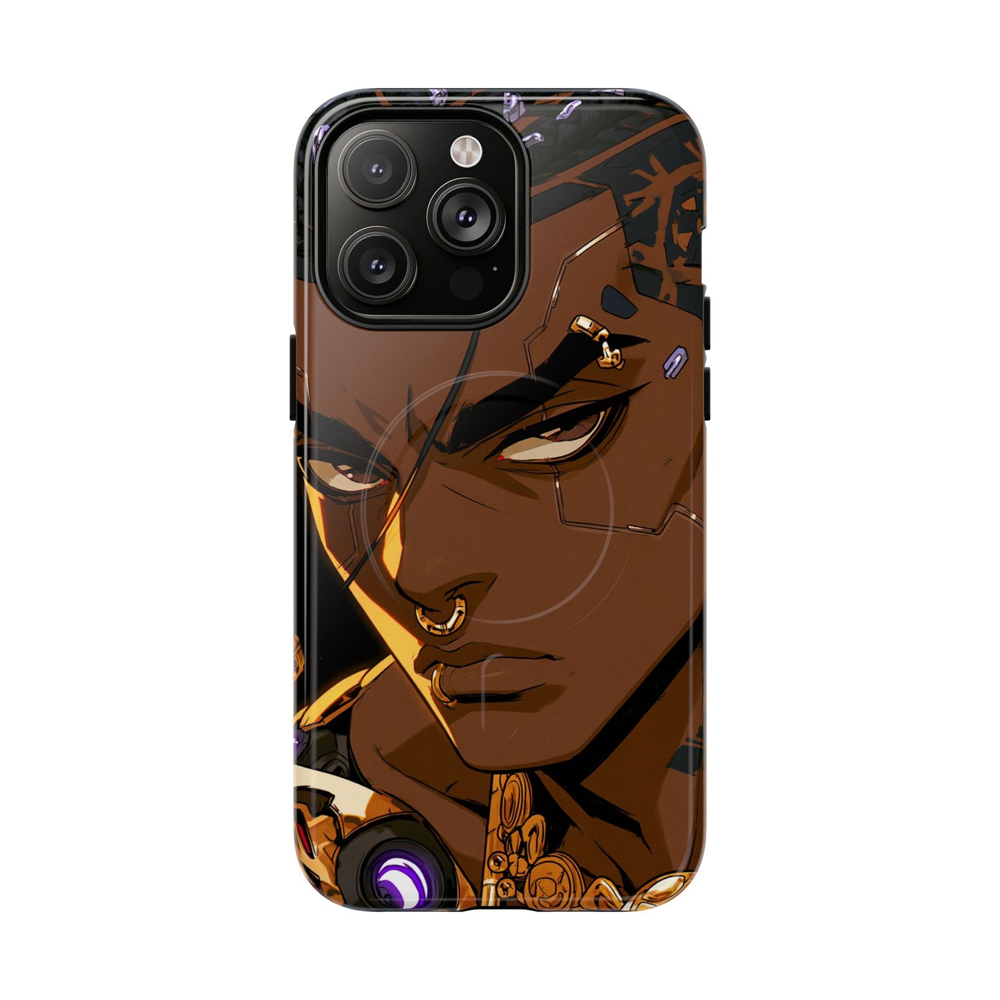 Magnetic Tough Phone Case — Bold Anime Warrior Design