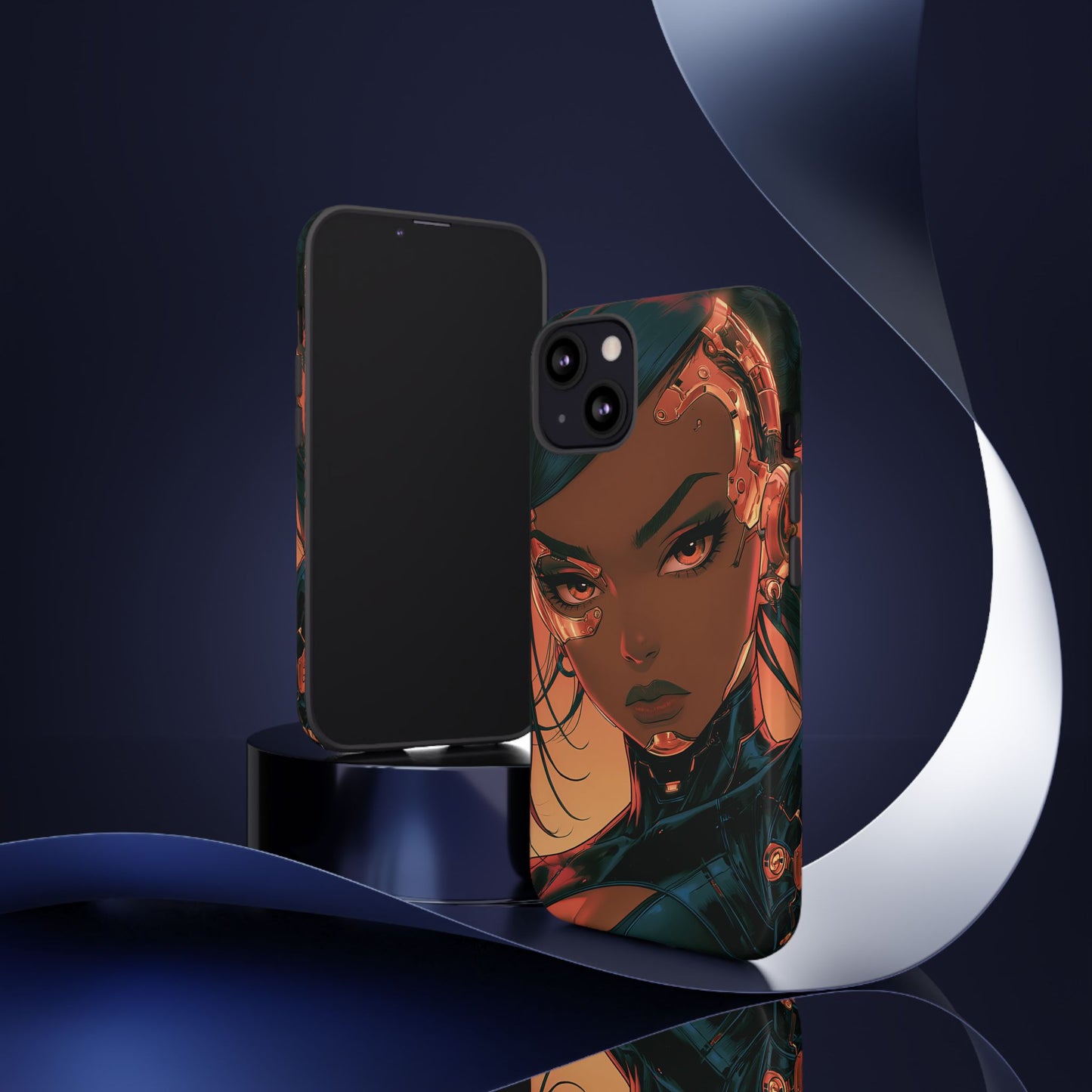Afrofuturist Phone Case Cyberpunk Woman Art Phone Case Sci Fi