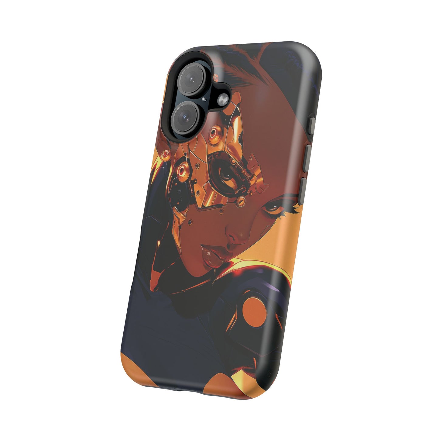 Afrofuturist Phone Case Cyberpunk Woman Art Black Owned Phone Case Sci Fi Melanin Gold Tech Gift