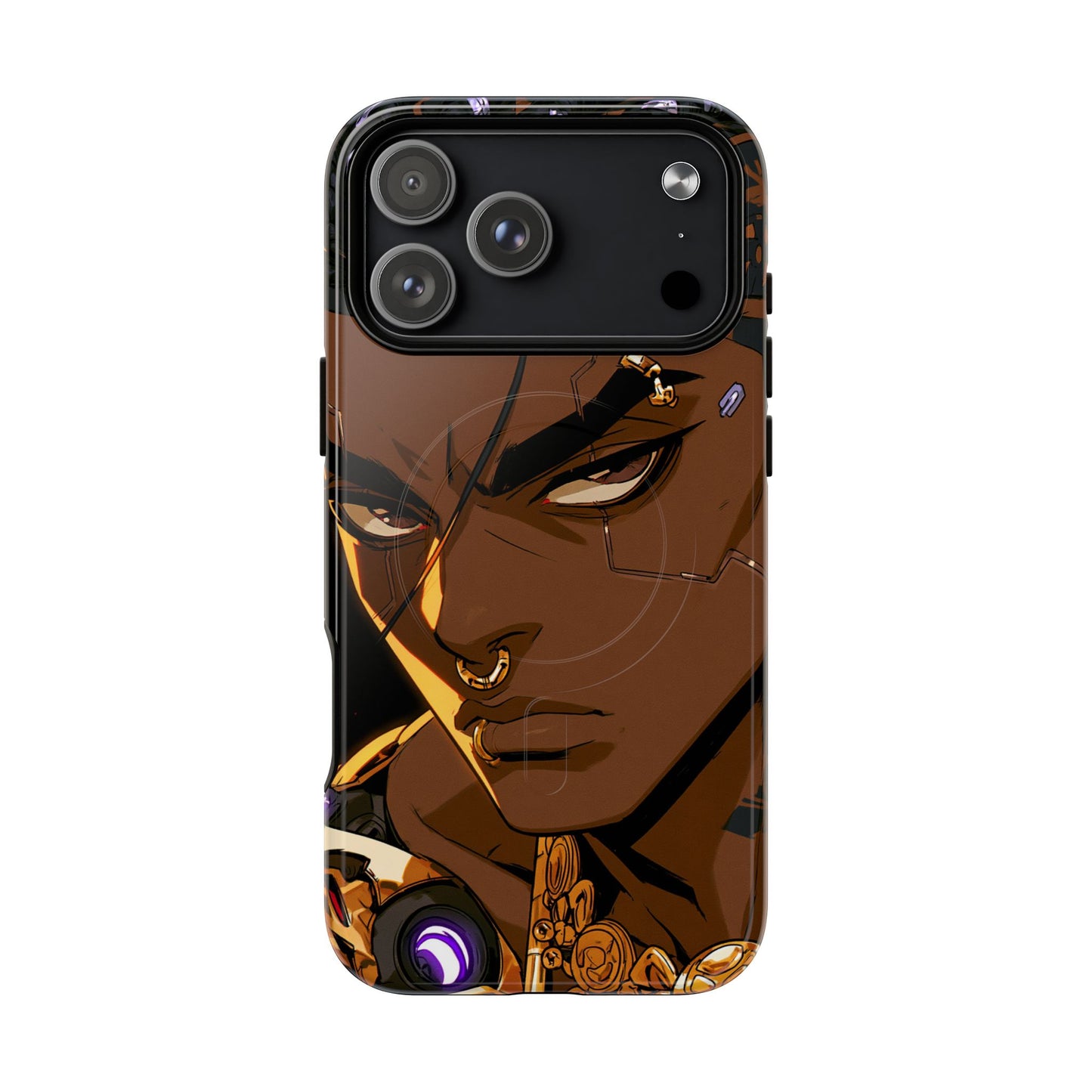 Magnetic Tough Phone Case — Bold Anime Warrior Design