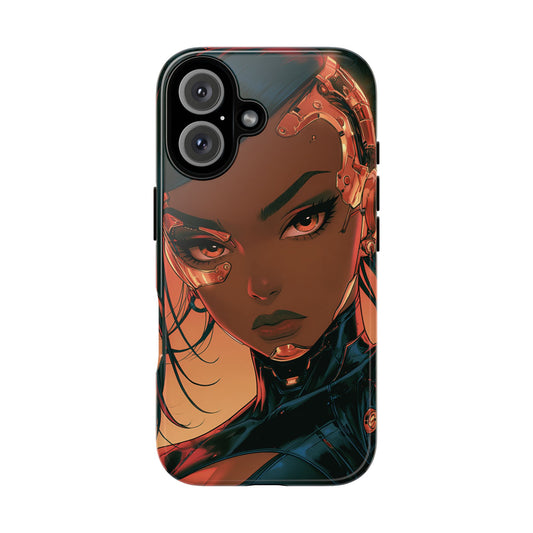 Afrofuturist Phone Case Cyberpunk Woman Art Phone Case Sci Fi