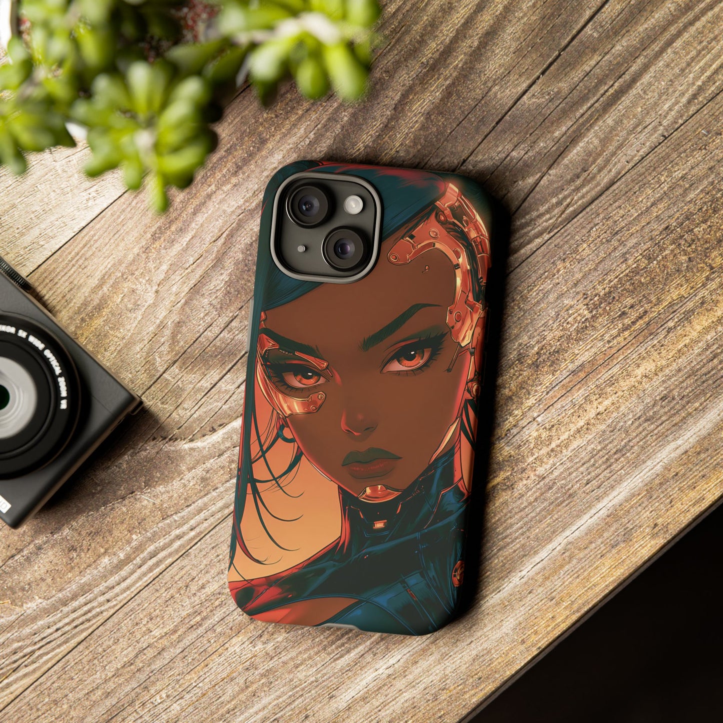 Afrofuturist Phone Case Cyberpunk Woman Art Phone Case Sci Fi