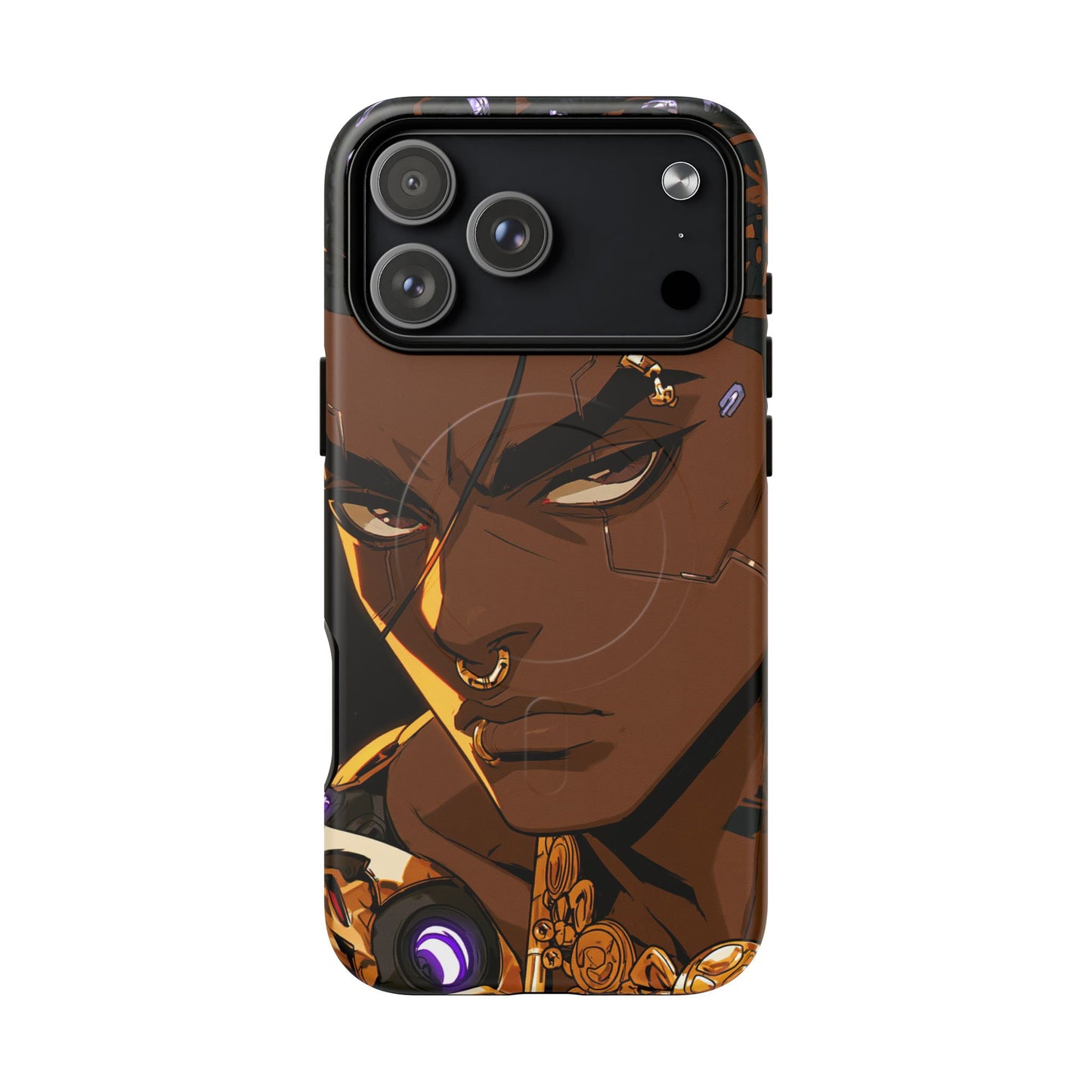 Magnetic Tough Phone Case — Bold Anime Warrior Design