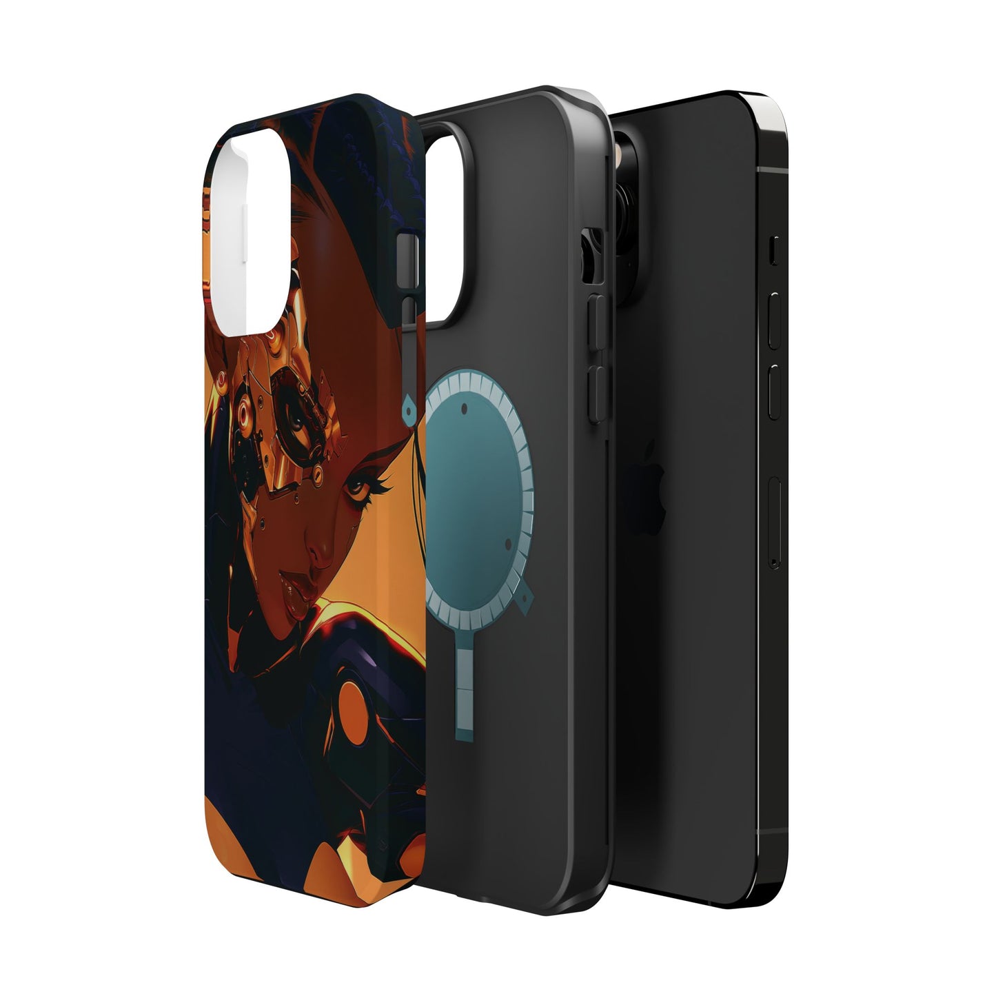 Afrofuturist Phone Case Cyberpunk Woman Art Black Owned Phone Case Sci Fi Melanin Gold Tech Gift