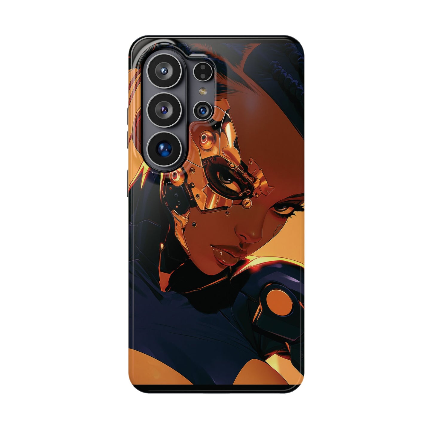 Afrofuturist Phone Case Cyberpunk Woman Art Black Owned Phone Case Sci Fi Melanin Gold Tech Gift