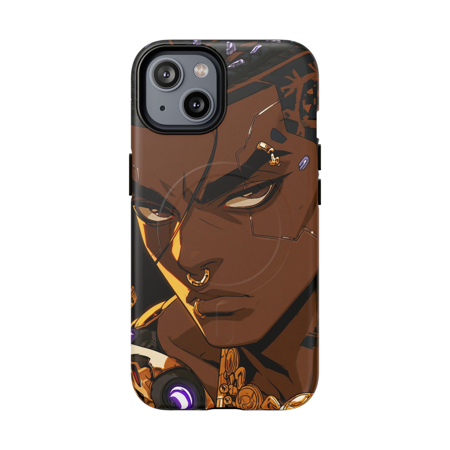 Magnetic Tough Phone Case — Bold Anime Warrior Design