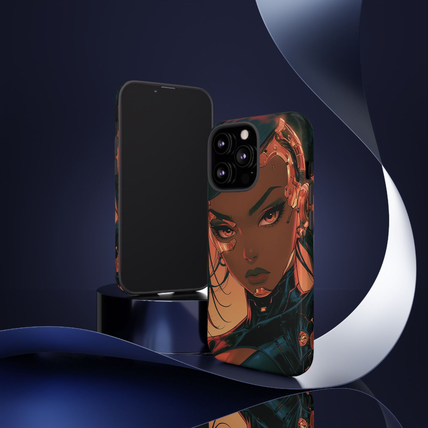 Afrofuturist Phone Case Cyberpunk Woman Art Phone Case Sci Fi