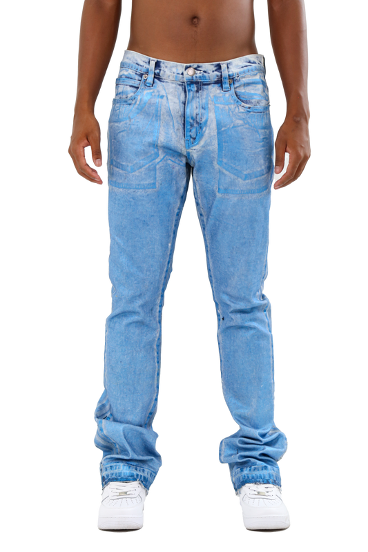 ASJ08 FOIL WASH STACKED JEANS