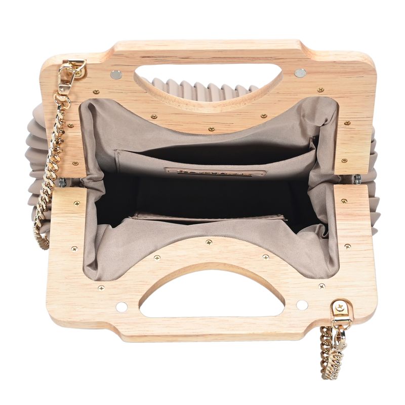 Coraline Wood frame Clutch
