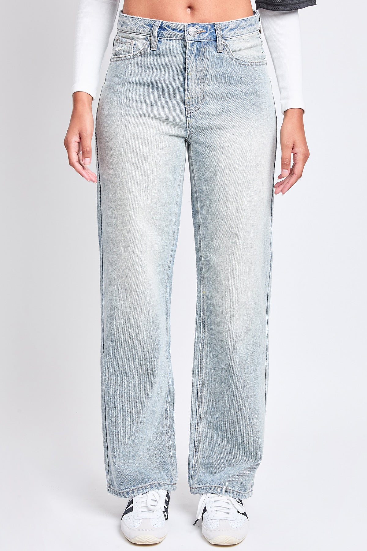 Edgy Comfort High Rise Relaxed Fit Rip Repair Jeans
